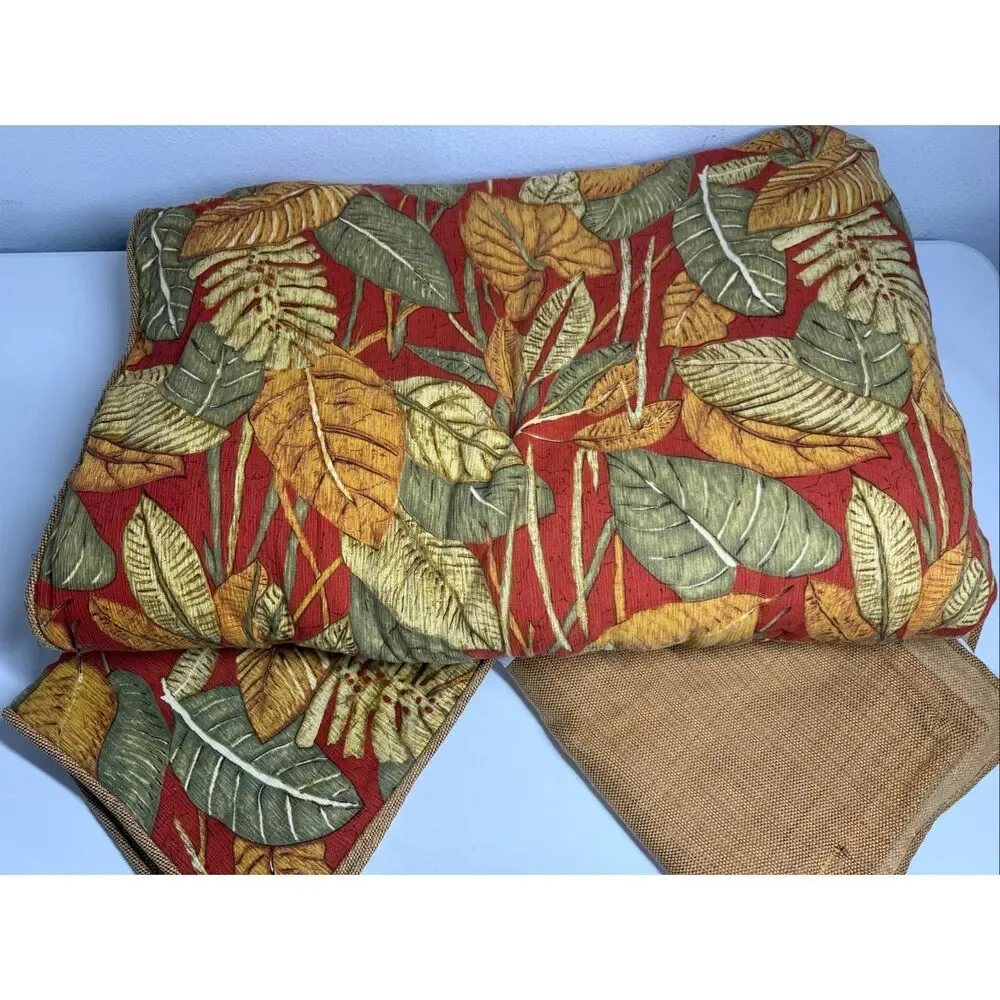 CROSCILL Las Palmas Tropical Leaves Twin Set Comforter Pillow Sham Bedskirt Note